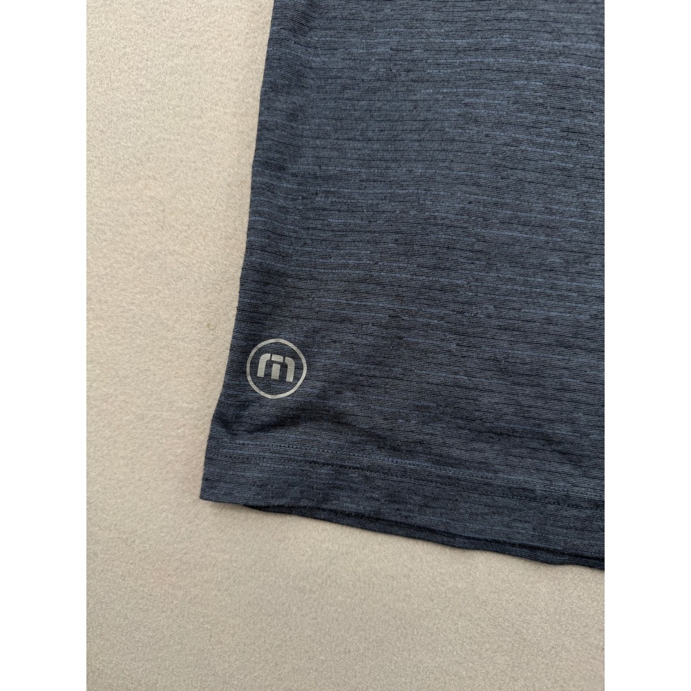 TravisMathew Mens XXL Heather Navy Blue Quarter Zip Golf Pullover Lightweight - Picture 5 of 10